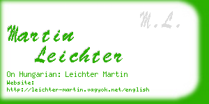 martin leichter business card